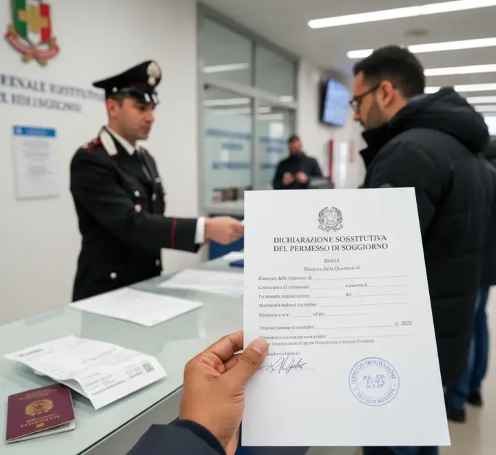 Come ottenere la Dichiarazione Sostitutiva del Permesso di Soggiorno in Questura (Guida 2025)